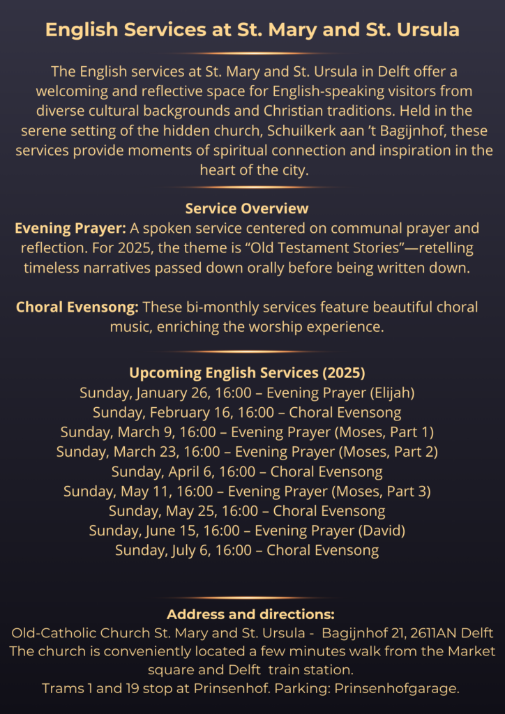 Evening prayer en evensong agenda 2025