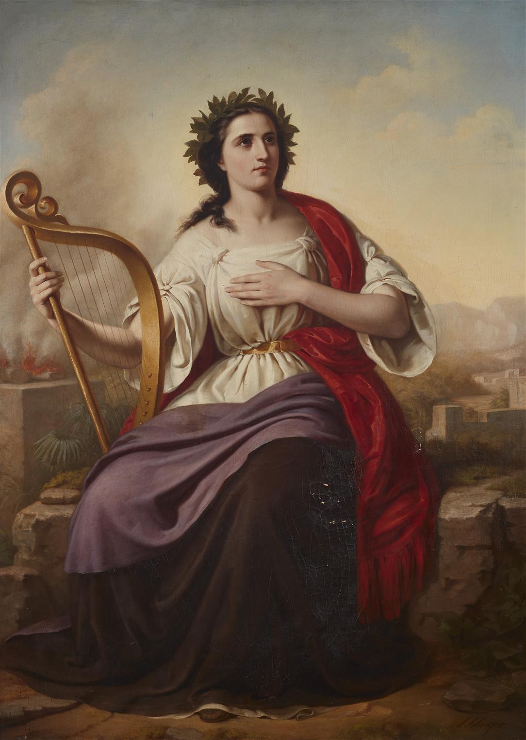 Schilderij van de profetes Debora door Johanna Unger